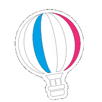 Hot Air Balloon Illustration Sticker by BounceInc