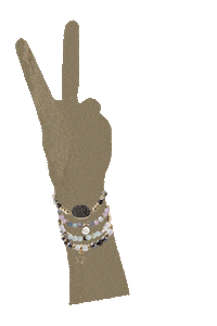 CharlieGirlGems peace jewelry girly two Sticker