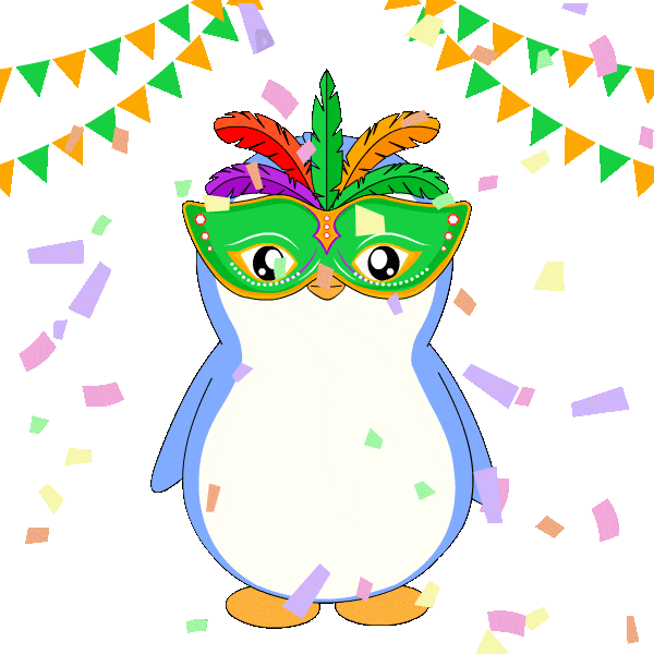 Happy Mardi Gras Sticker by Pudgy Penguins