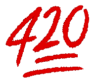 Onekon7 420 100 font onekon7 Sticker