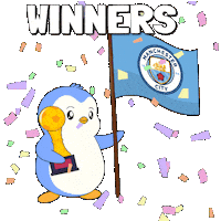 Manchester City Win Sticker by Pudgy Penguins