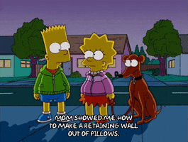 bart simpson wall GIF