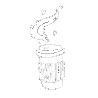 steph_fireflyatelier coffee black and white minimal caffeine Sticker
