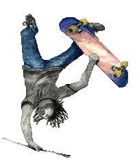 Space Skating Sticker