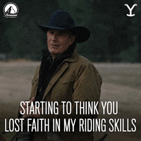 Kevin Costner Riding Skills GIF by Yellowstone