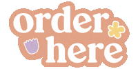 Order Here Sticker by Poco Posy
