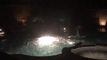 Golf Ball-Size Hailstones Crash into Pool in North Texas