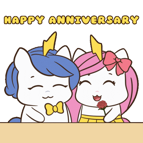 Happy Anniversary Bu Sticker by Brave Unicorn