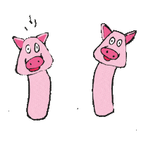 Schweinchen Saugeil Sticker by Pyroland