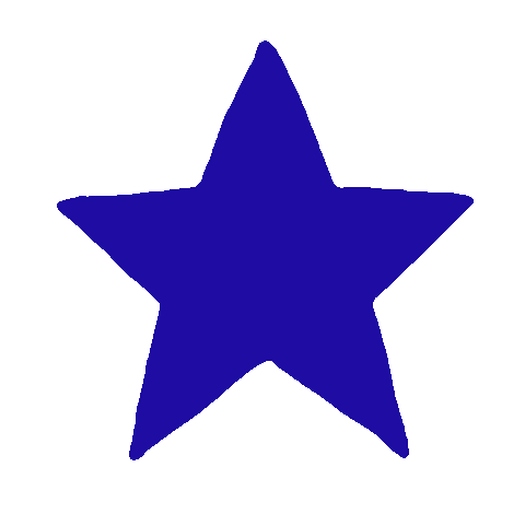 Blue Star Love Sticker