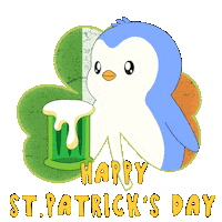 St Patricks Day Penguin Sticker by Pudgy Penguins