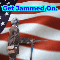 Jamming Red White And Blue GIF