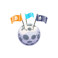 To The Moon Crypto Sticker by Flitpay