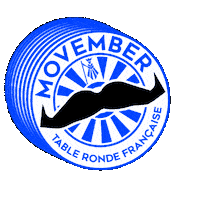TABLERONDEFRANCAISEFR france moustache Movember round table Sticker