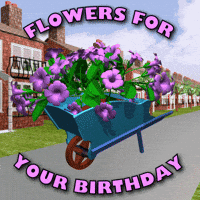 Happy Birthday Flowers GIF