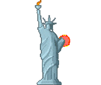 statue of liberty fireworks STICKER