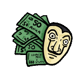 stokto money king cash casa Sticker