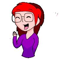 AkaiNatt happy animation girl cartoon Sticker