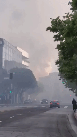 Firefighters Injured as Explosion in Downtown Los Angeles Leaves Multiple Buildings Burning