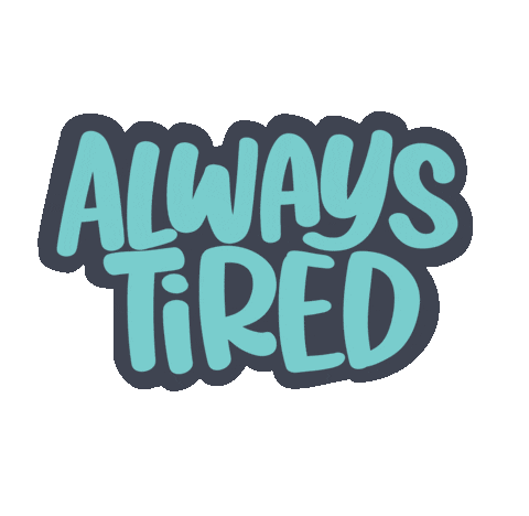 Tired Night Time Sticker by Cynlop Ink