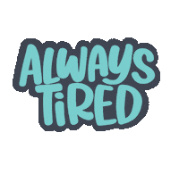 Tired Night Time Sticker by Cynlop Ink