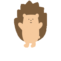 wooung happy jump hedgehog 신남 Sticker