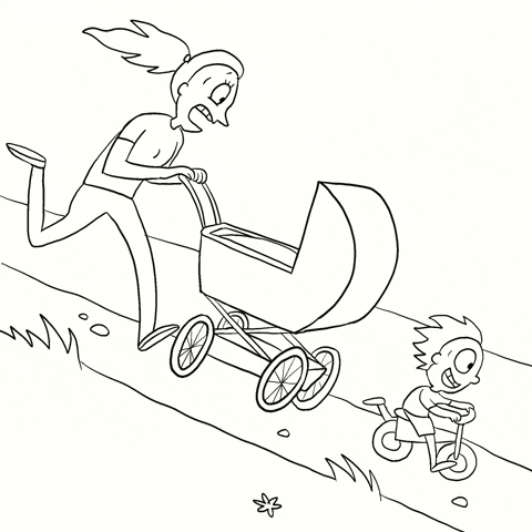 Wait For Me Mom GIF by BBB illustration