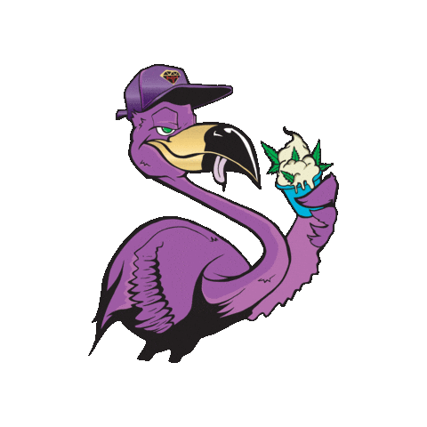 Cannabis Flamingo Sticker by Exclusive Michigan