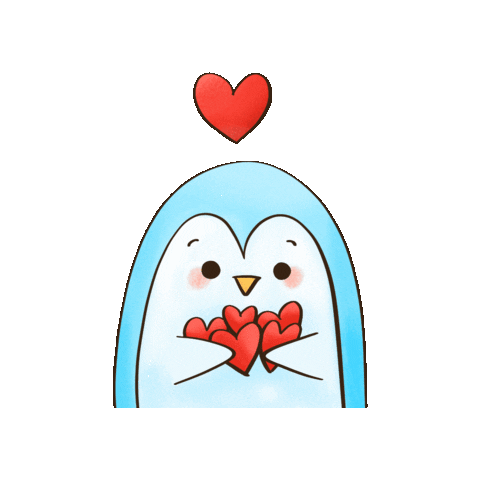 penguindodo giphygifmaker love heart like Sticker