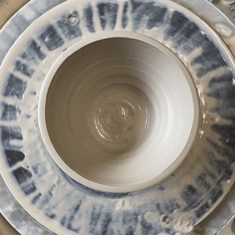morningceramics giphyupload spinning clay ceramics GIF