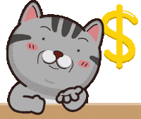 Cat Money Sticker by VITA VITA ‧ 塔仔不正經