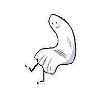 kailynknightart halloween ghost happy ghost cute spooky Sticker