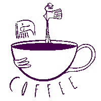 Good Morning Coffee Sticker by Valeria Weerasinghe