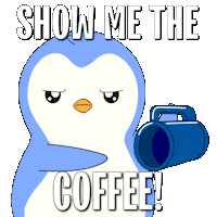 Good Morning Coffee Sticker by Pudgy Penguins