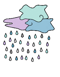 Rain Wind Sticker by Monika Kozlowska