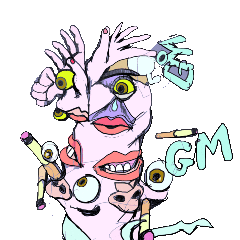 Upside Down Eyes Sticker by Dax Norman