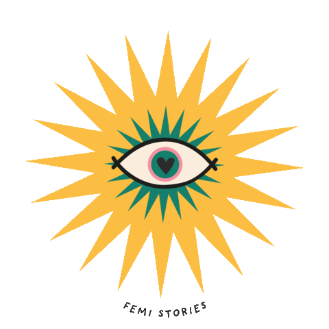 FemiStories love heart summer sun Sticker