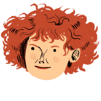 red hair singing Sticker by Silvia Righetti