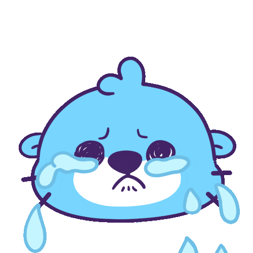 Sad Cry Sticker by OtterSmile