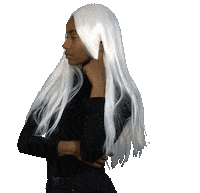 White Hair Woman Sticker by OnlyRoses