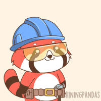 Work Hard Red Panda GIF