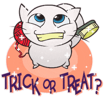 Trick Or Treat Halloween Sticker by Créu Cat