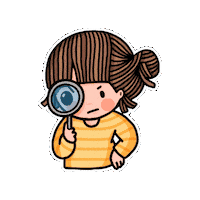 dibujantis girl kawaii ojo watch out Sticker