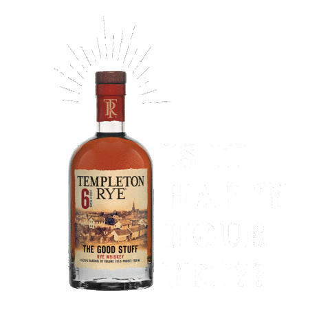 Cheers Drinking Sticker by Templeton Rye Whiskey