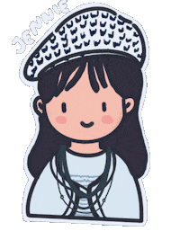 Girl Blink Sticker