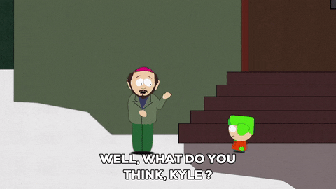 talking kyle broflovski GIF by South Park 