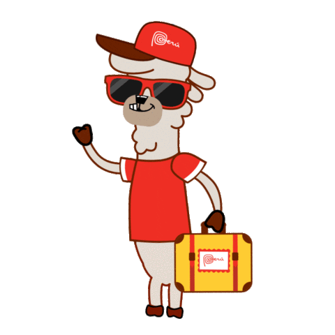 Peru Llama Sticker by Y Tú Qué Planes