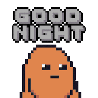 Tired Night Sticker by Potatoz by 9GAG
