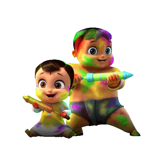 Happy Holi Sticker by Chhota Bheem