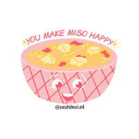 Happy Misosoup Sticker by Sushi Koi